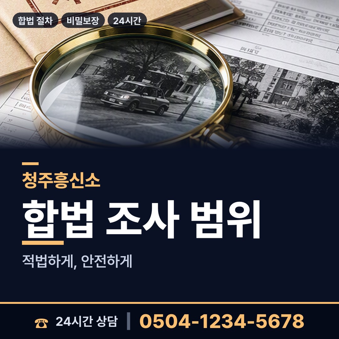 청주 남일면 사설탐정 상담 안내
